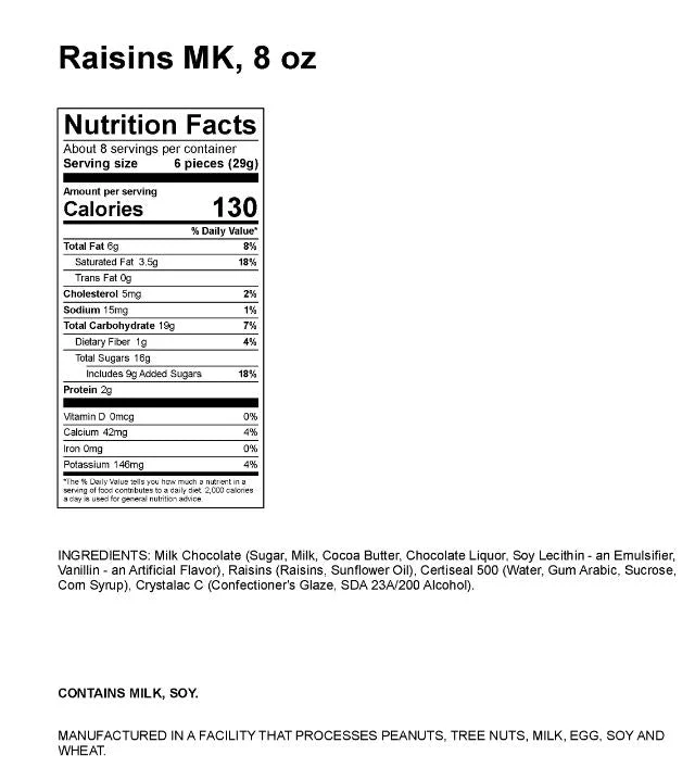Milk Chocolate-Covered Raisins 8 oz - Image 2